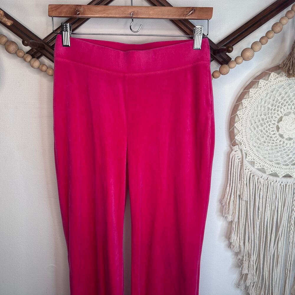 Juicy Couture Vibrant Pink Velour Flare Pants XS